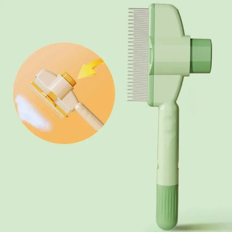 Pet Hair Remover One Button Brush Self-cleaning Massage Combs for Grooming