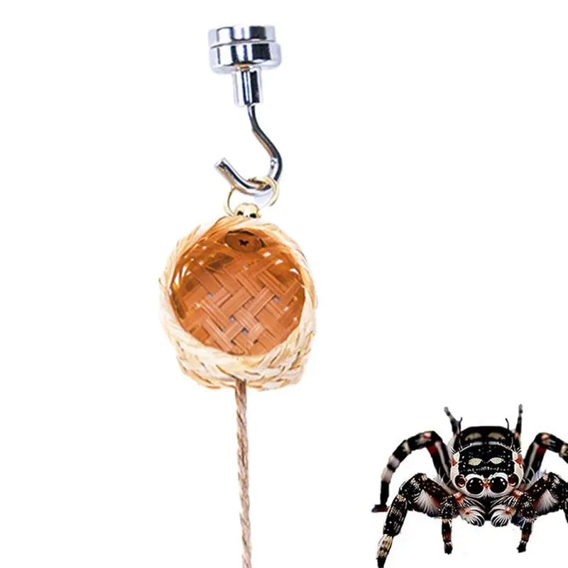Magnetic Jumping Spider Hideaway Pet Spider Habitat with Climbing Rope Decorative Small Pet House Shelter Space