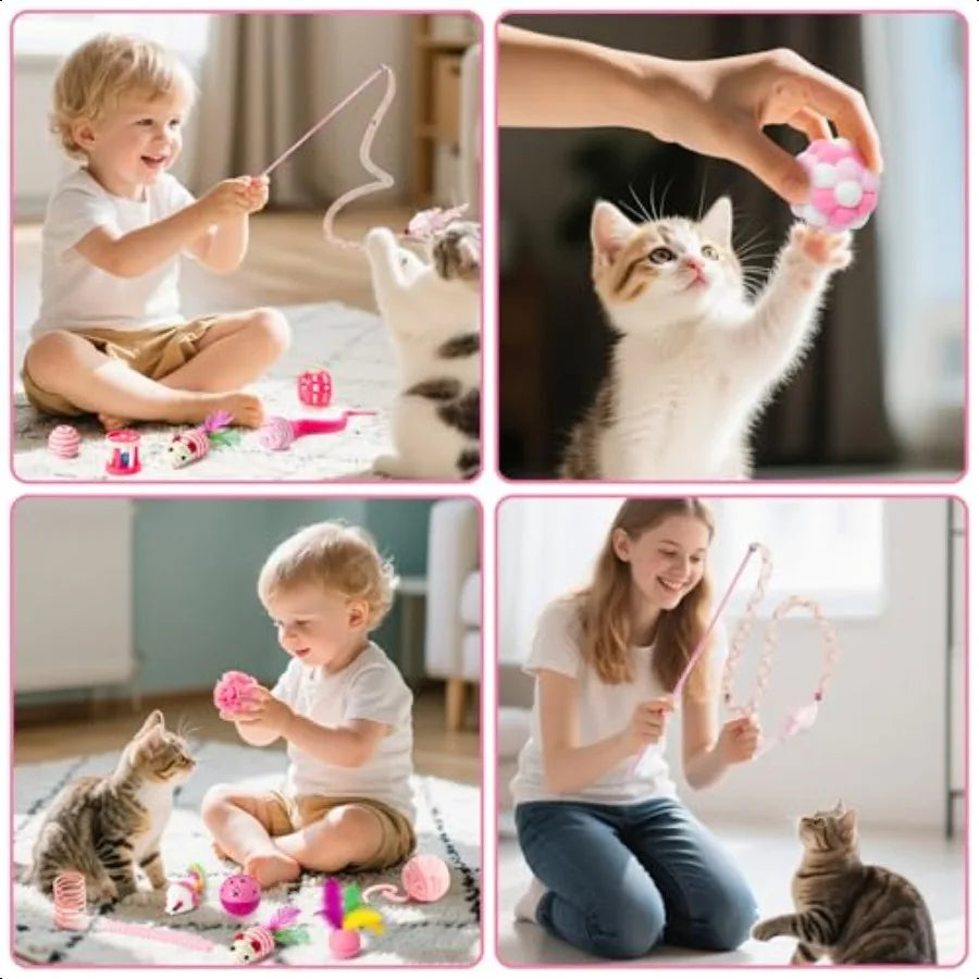 Interactive 27Pcs Cat Kitten Toy Set