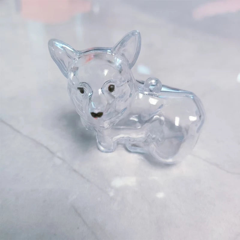 Clear Hair Memorial Keepsake Capsule Pet's Dog Fur Container Pendant Keychain