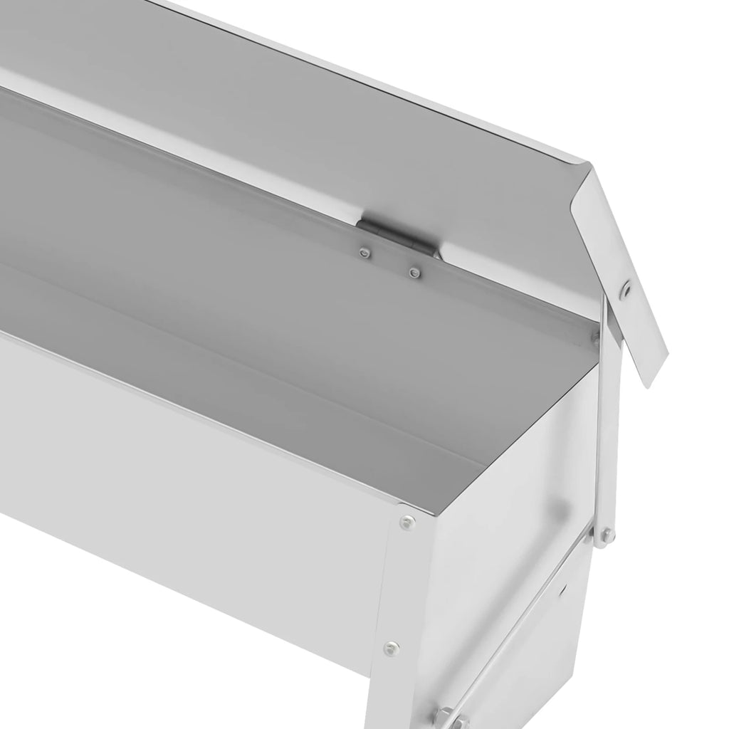 Automatic Chicken Feeder 22 lbs. Galvanized Steel, Anti-Rodent Poultry Feeder with Pedal