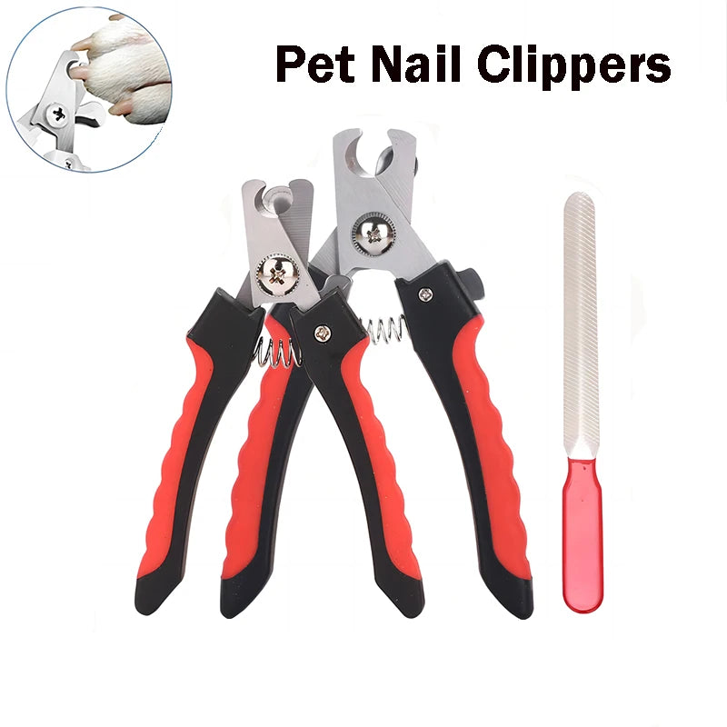 Multifunctional Stainless Steel Pet Nail Clippers with File