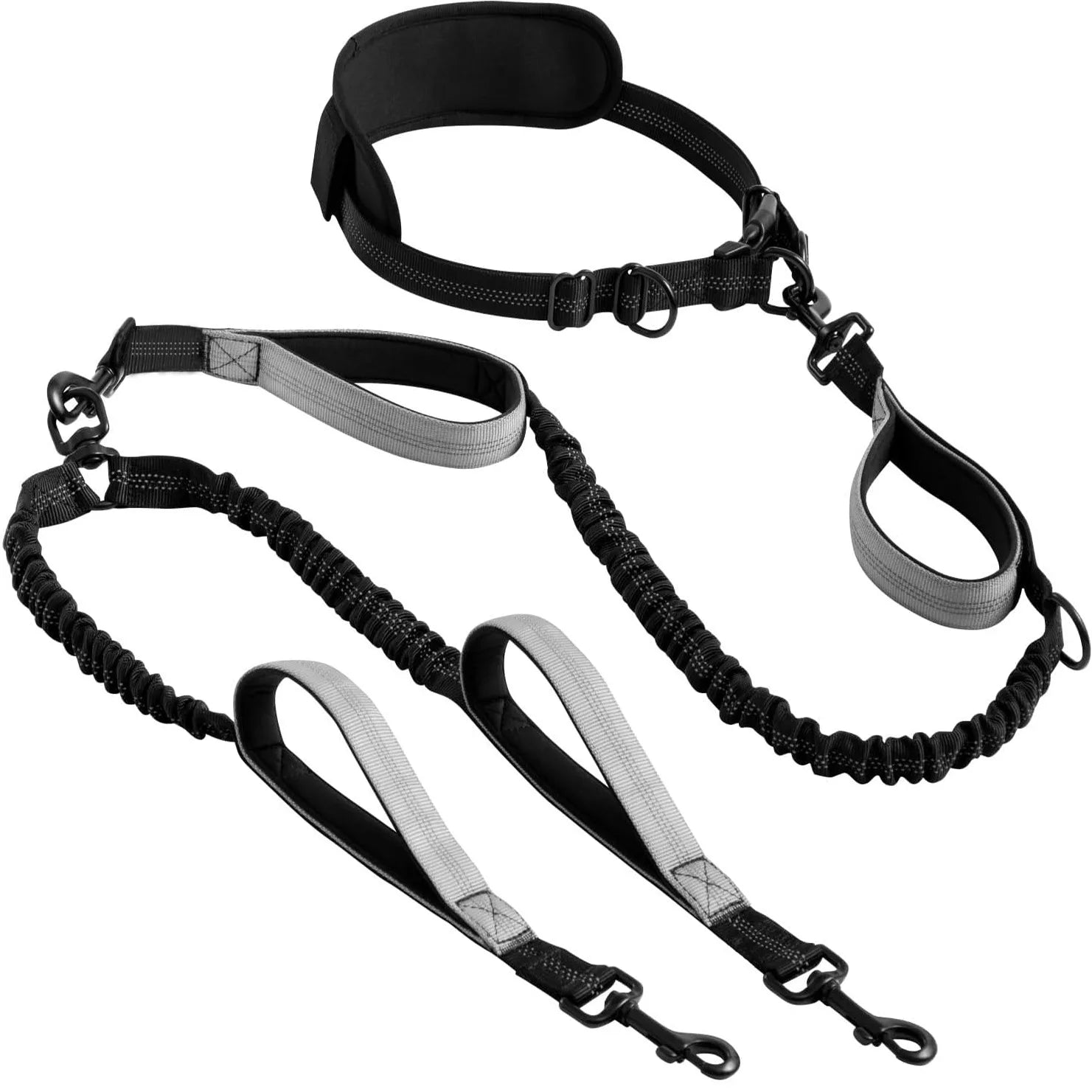 Explosion-Proof Short Elastic Buffer Pet Leash One-Hand Drag Two-Walking Rope