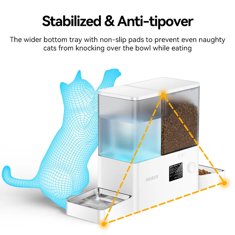 2 In1 Automatic Pet Feeder Gravity Water Fountain