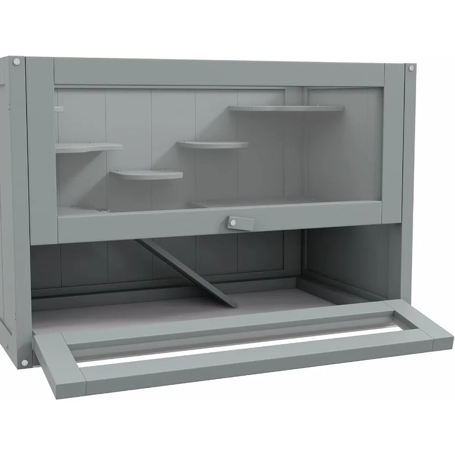2Level Hamster Cage Mice and Rat House Small Animal Habitat with Openable Top Front Door Shelf and Ladder