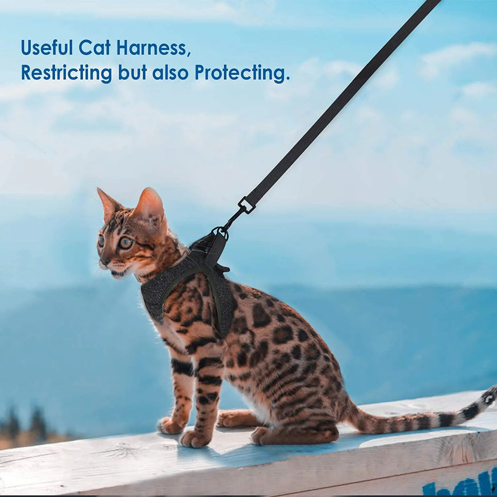 Adjustable Anti-Escape Cat Belt Harness Light Breathable Soft Pet Vest