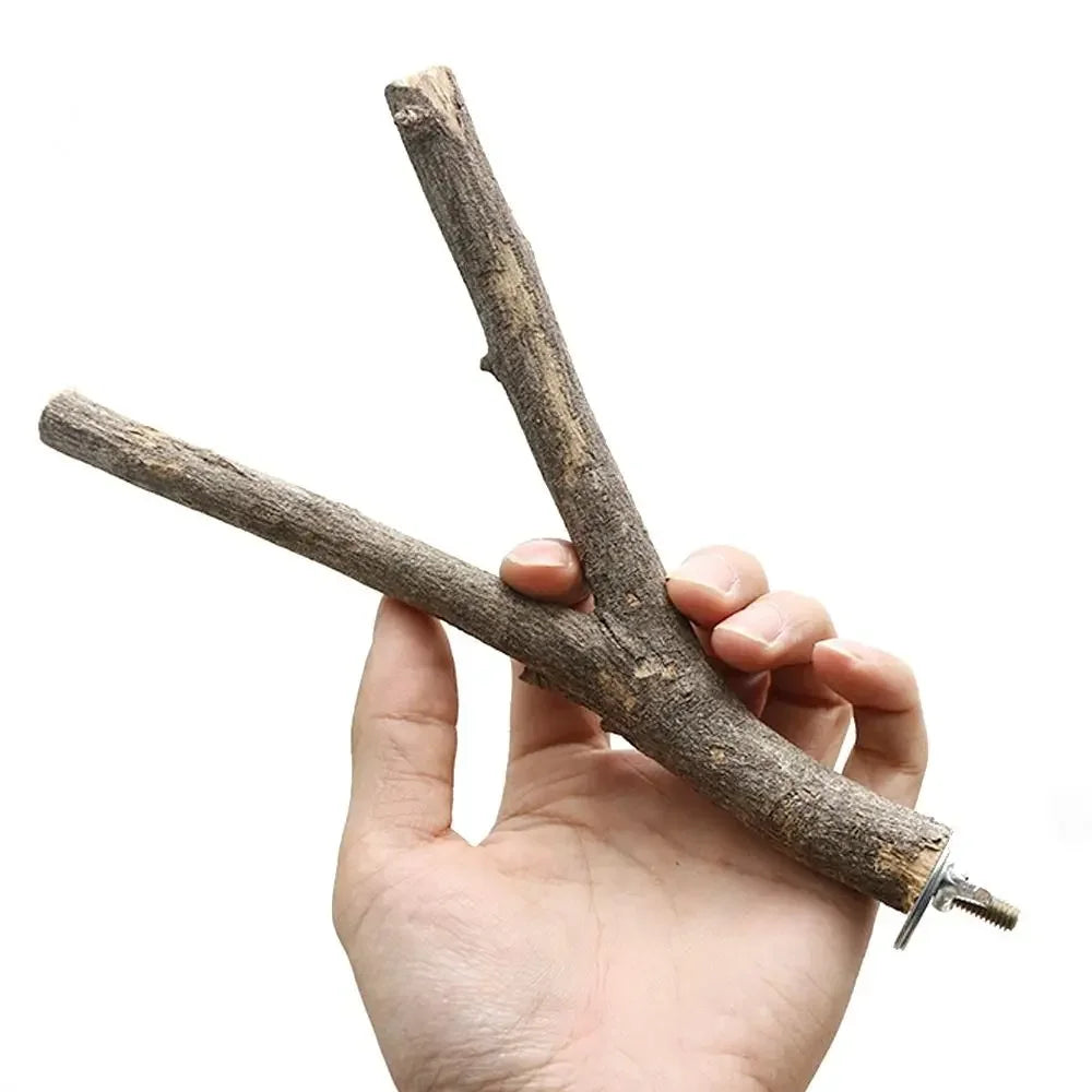 2Pcs  Tree Branch Rack Hanging Perch Chew Bite Toys  Stick