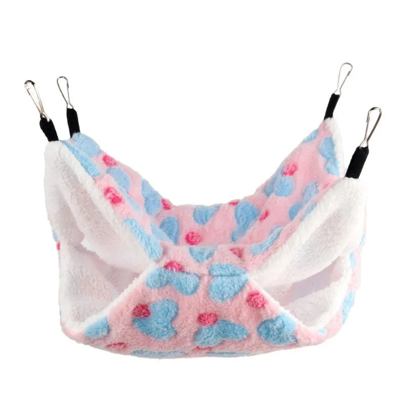 Hammock Small Pet Hanging Bed Double Warm Thickened Pet Cage Accessories