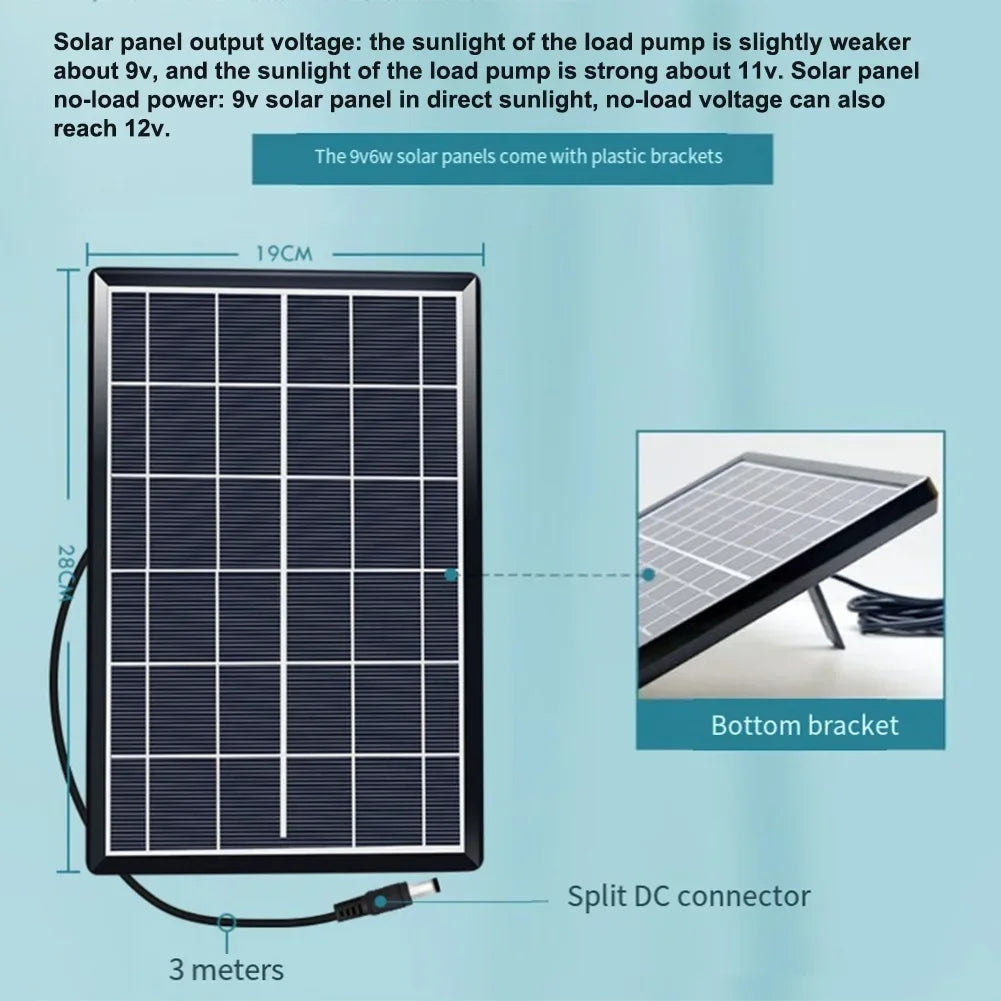 Solar Water Pump 12V Circulating Filtration Oxygen Submersible Pumps For Outdoor Fish Tank Water Reservoir