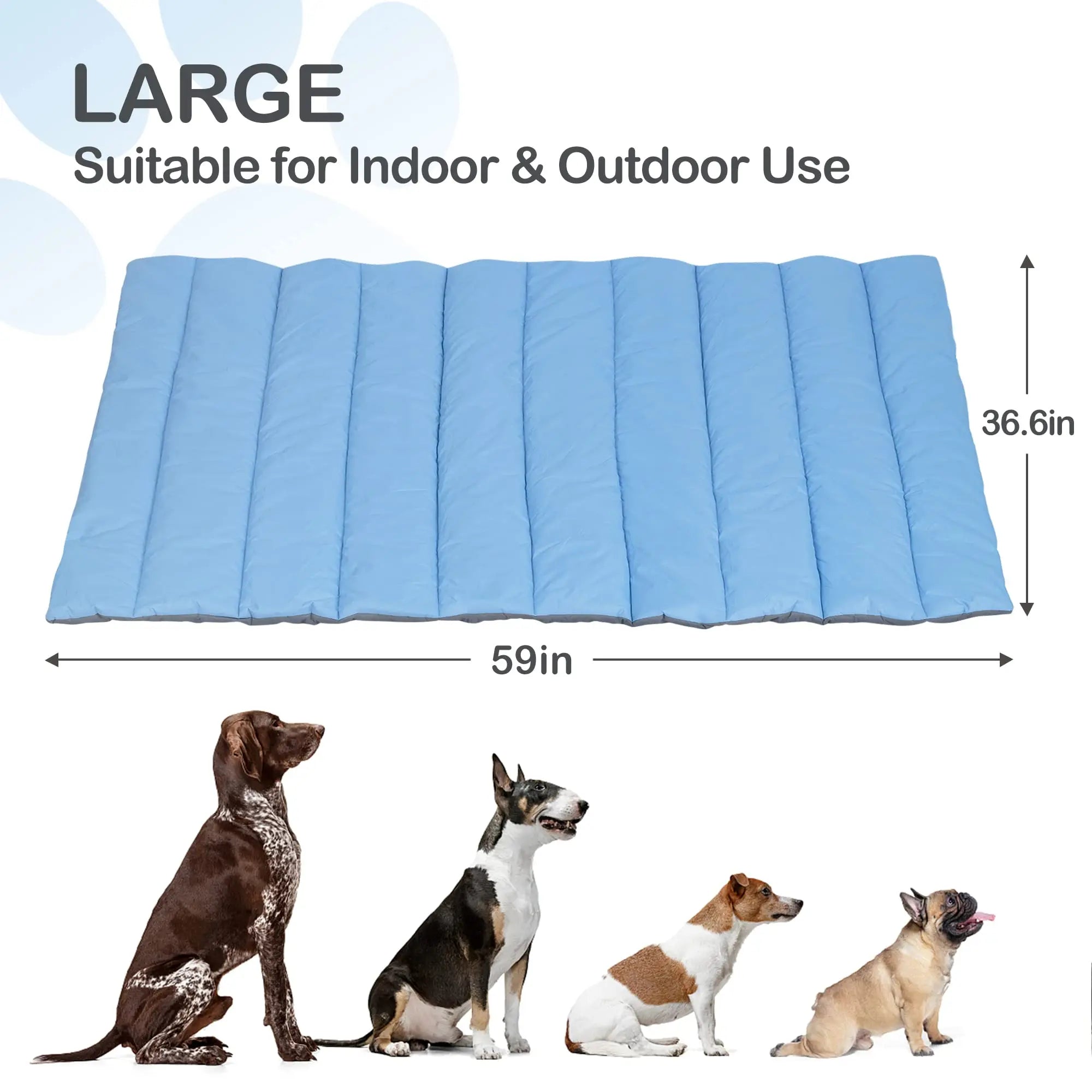 Outdoor Dog Bed, Waterproof Camping Dog Bed Mat, Machine Washable and Portable Travel Pet Pad Mat