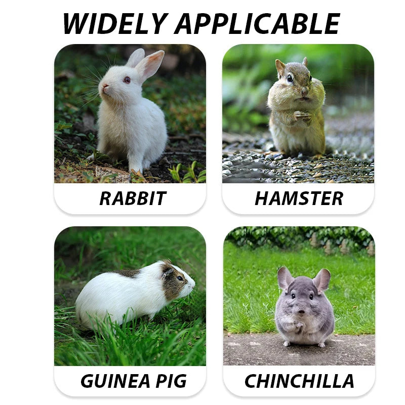 Hay Bag Hanging Pouch Feeder Black Durable Feeding Dispenser Container for Rabbit Guinea Pig Small Animals