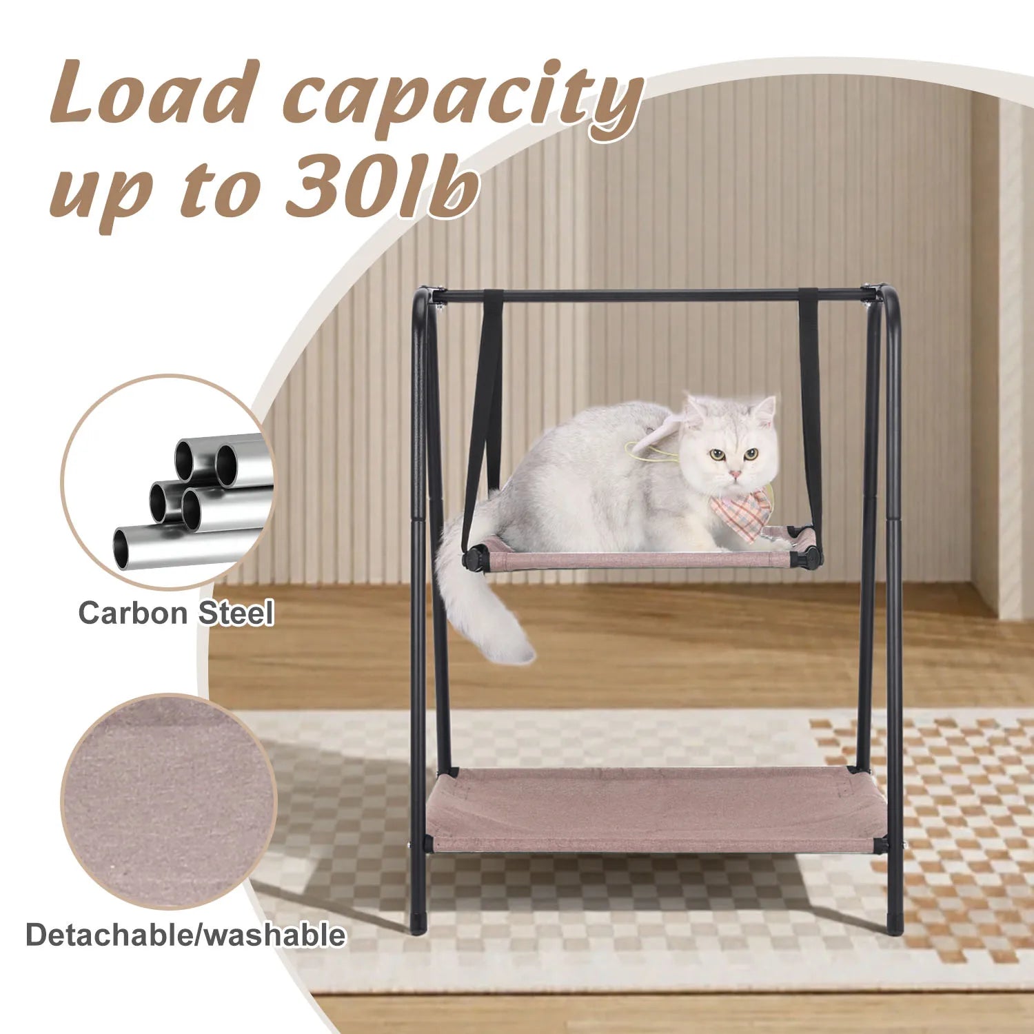 Cat Hammock Window Bed Sunny Seat Hanging Mount Beds Cat Sofa Dual-Layer Hammock