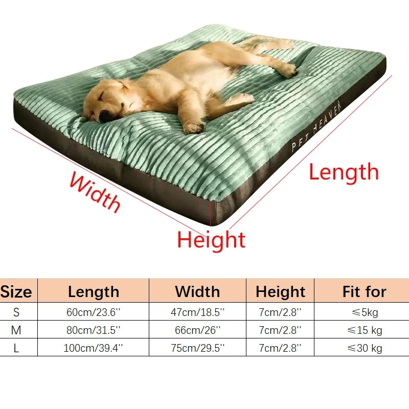 Washable Warm Soft Corduroy Dog Sleeping Bed for Small Medium and Large Dogs