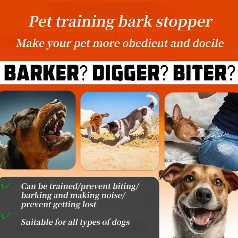 Waterproof Dog Bark Collar, Rechargeable Anti-Bark Collar For Small Medium Dog