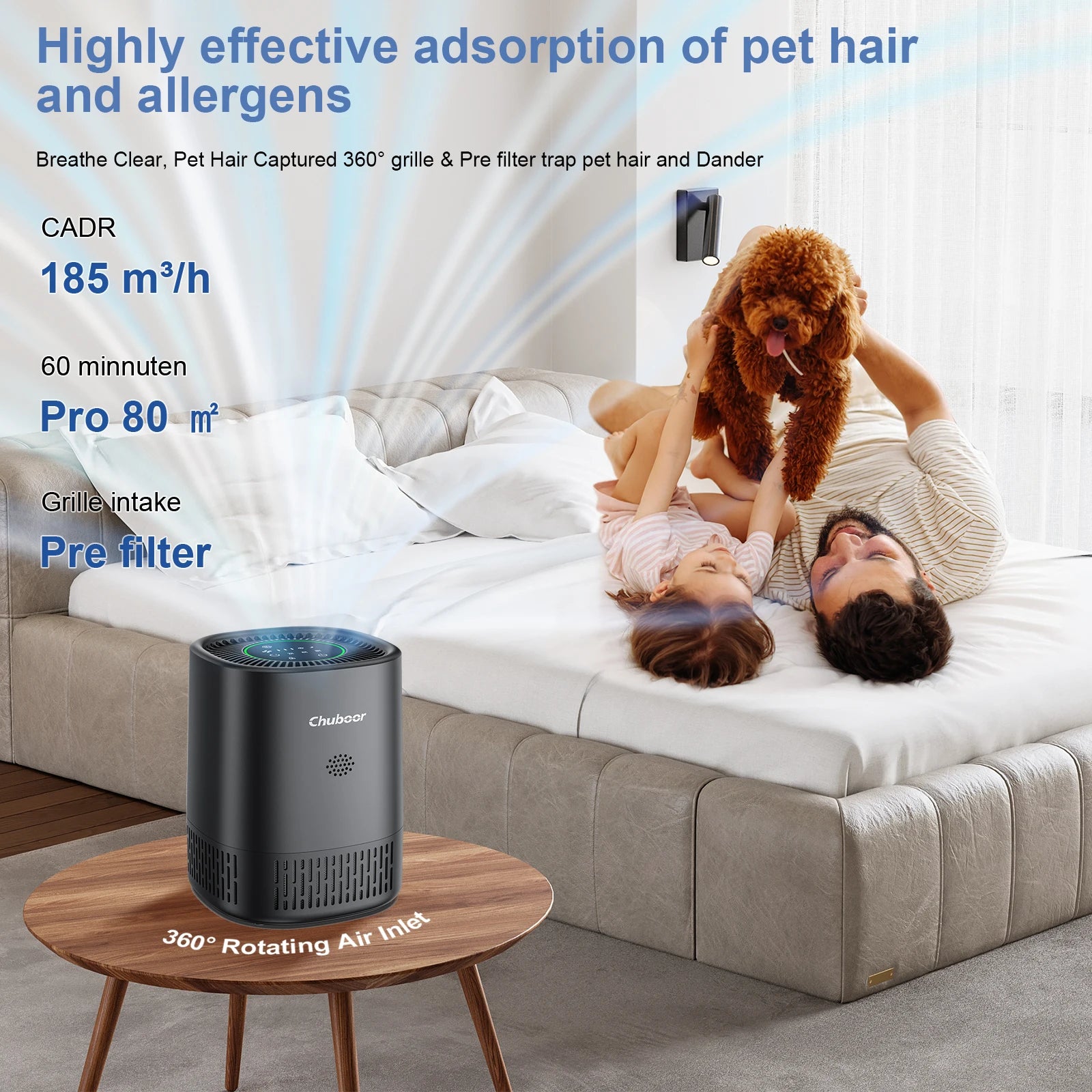 Air Purifiers for Bedroom Home, Filter Cleaner with Sponge Filters Smoke Allergies Pet Dander Odor Dust, Office, Desktop