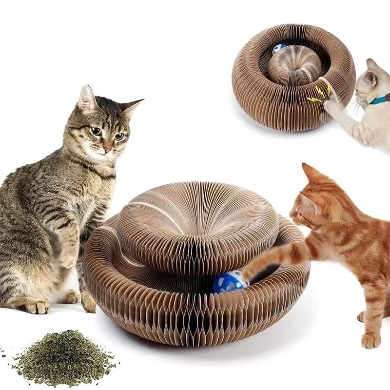 Cat Toy Cats Scratcher Round Corrugated for Cats Grinding Claw