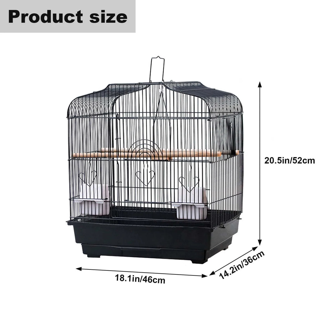 Travel Bird Cage Bird Travel Carrier Cage With Handle Food Container Swing For Small birds