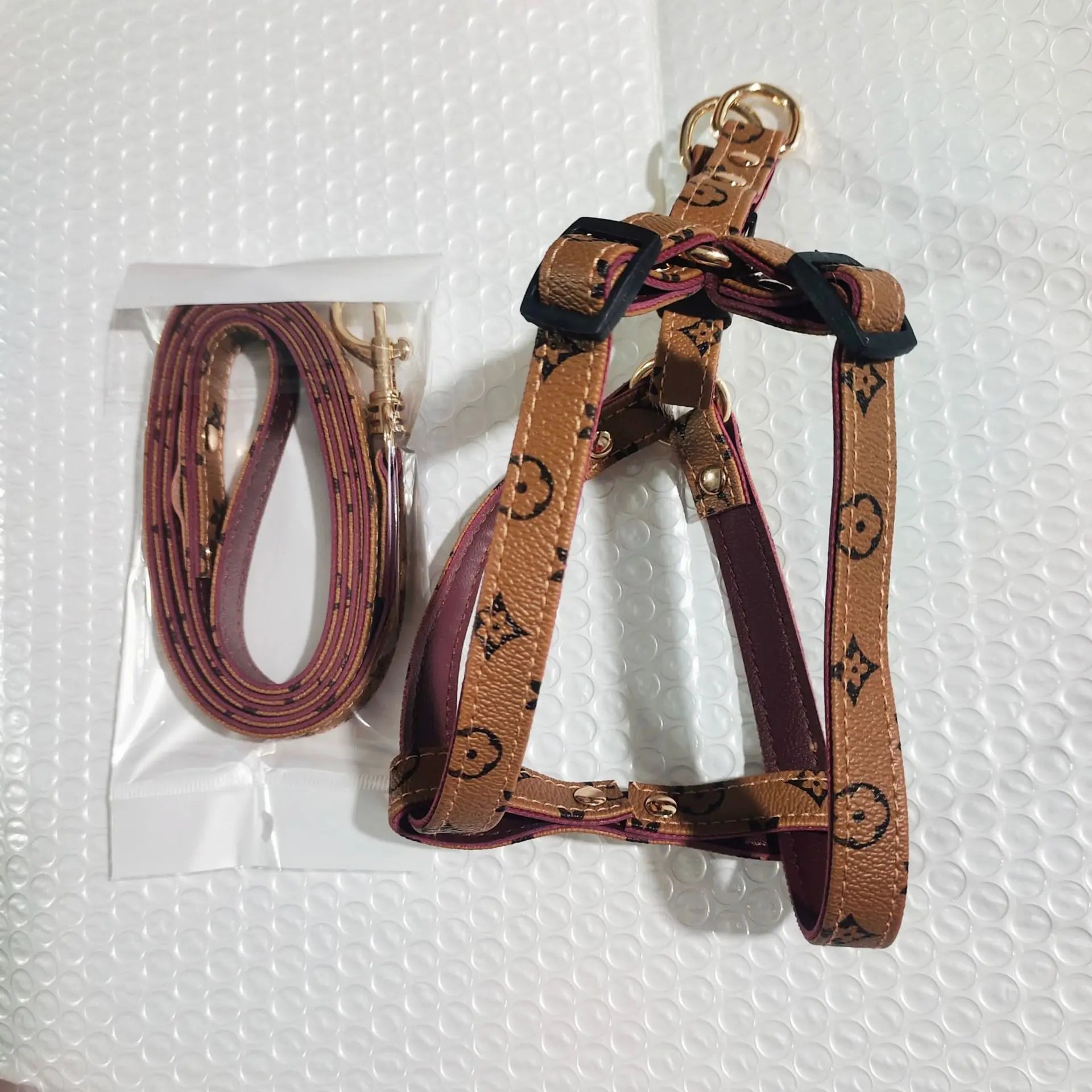 Adjustable Cute Pet Chest and Back, Dog Leash Set