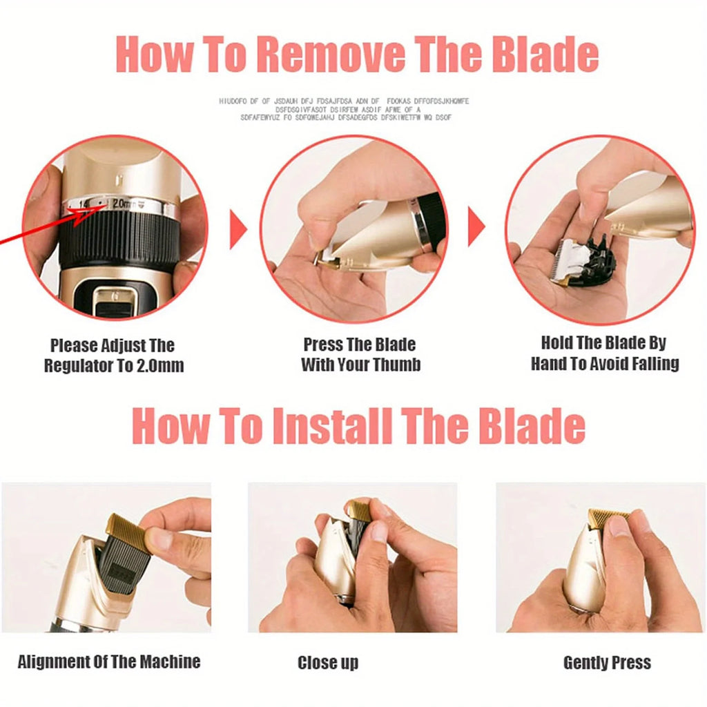 Wireless Grooming Device Rechargeable Low Noise Pet Electric Hair Clipper Suitable for Cats, Dogs and Other Pets