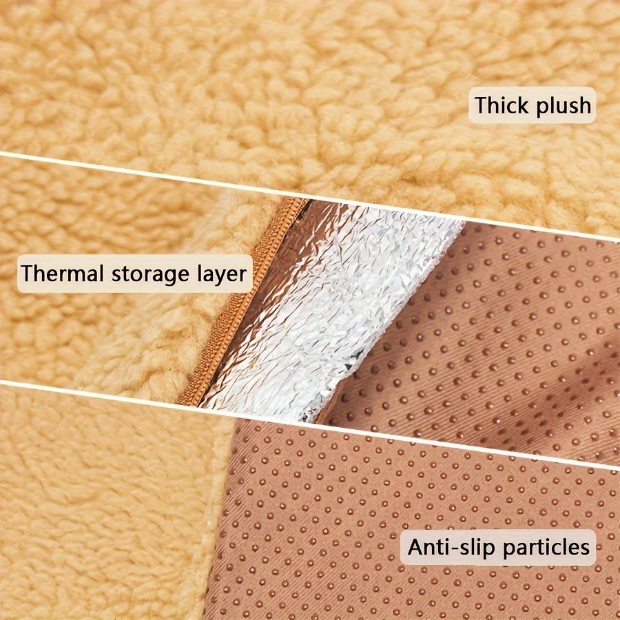 Self-Warming Pet Pad Blanket, Electric-Free Thermal, Anti-Slip for Cats Dogs Winter Warmth Heat Reflecting Core Pad