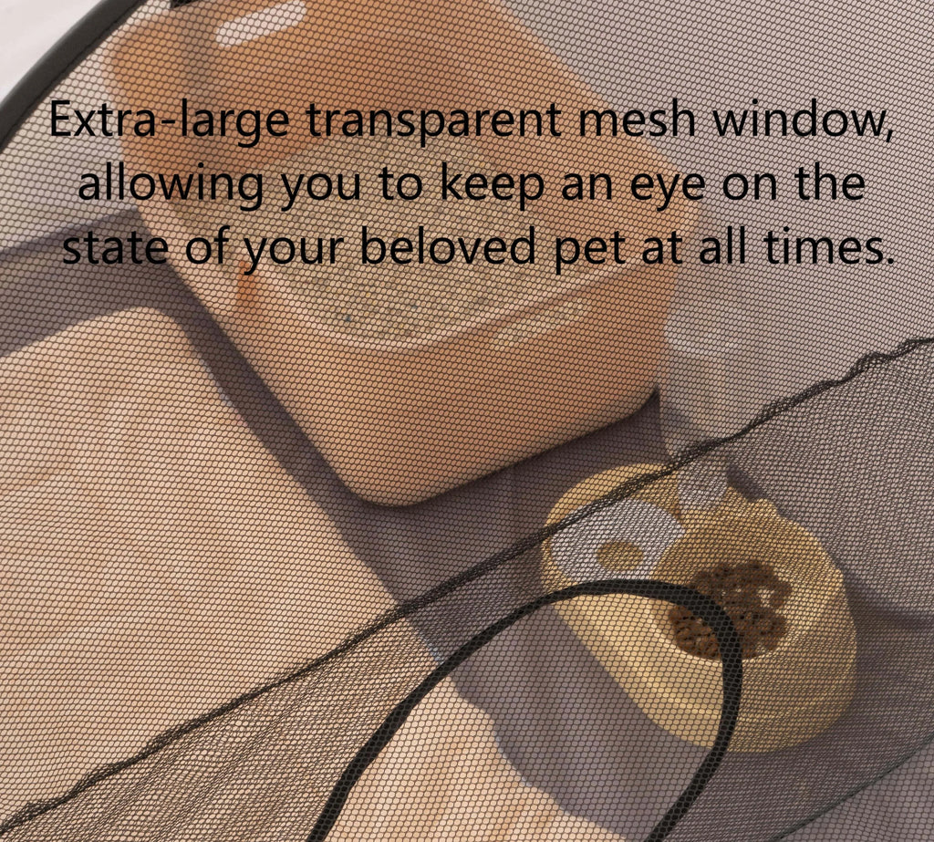 Square Gray Cats Hard Oxford Cloth with a Play Tunnel Foldable Pets Nest