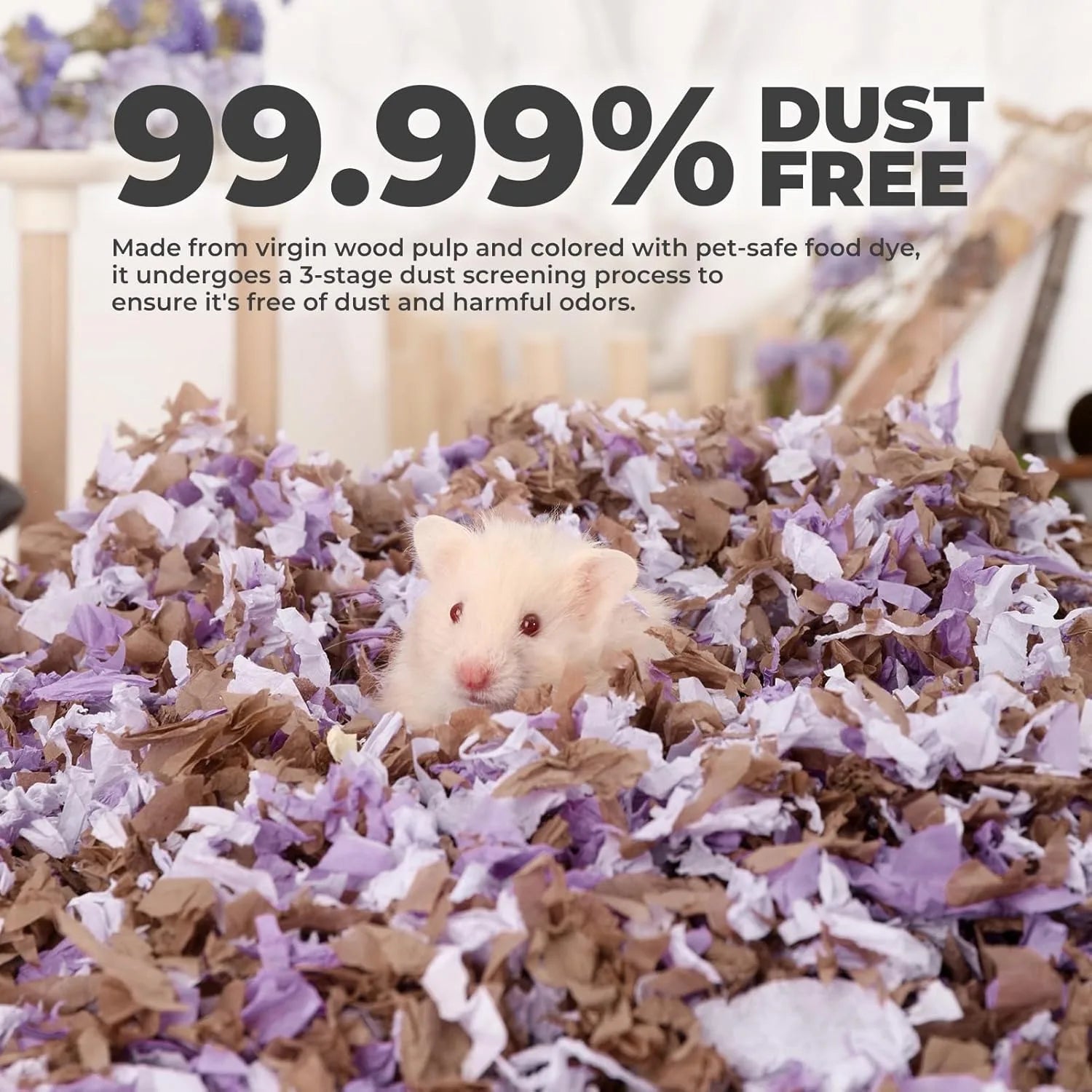 Paper Small Pet Bedding Hamster Rabbits Guinea Pigs Odor Control Dust-Free Moisture Absorbent Natural Shavings Bedding