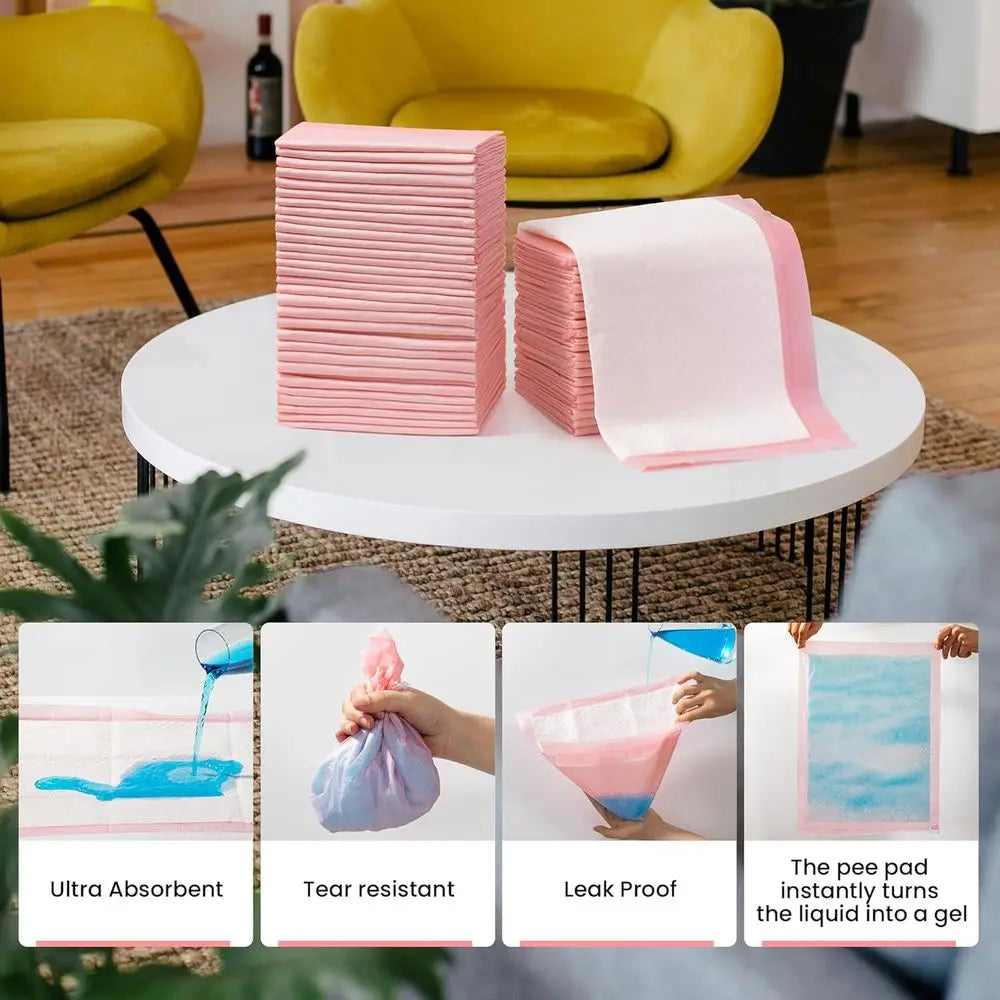 Pet Toilet Training Pads 100 Count Disposable Pee Pads 18 x 13, Ultra Absorbent, Quick Dry and Leak-Proof
