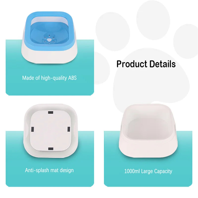Anti-splash Water Bowl Large Capacity Drinker Drinking Bowls Dog Waterer For Dog Puppy Cat