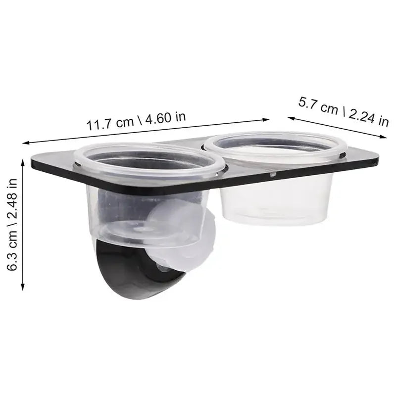 Reptile Tank Feeders Suction Cup Feeding Food Water Dishes