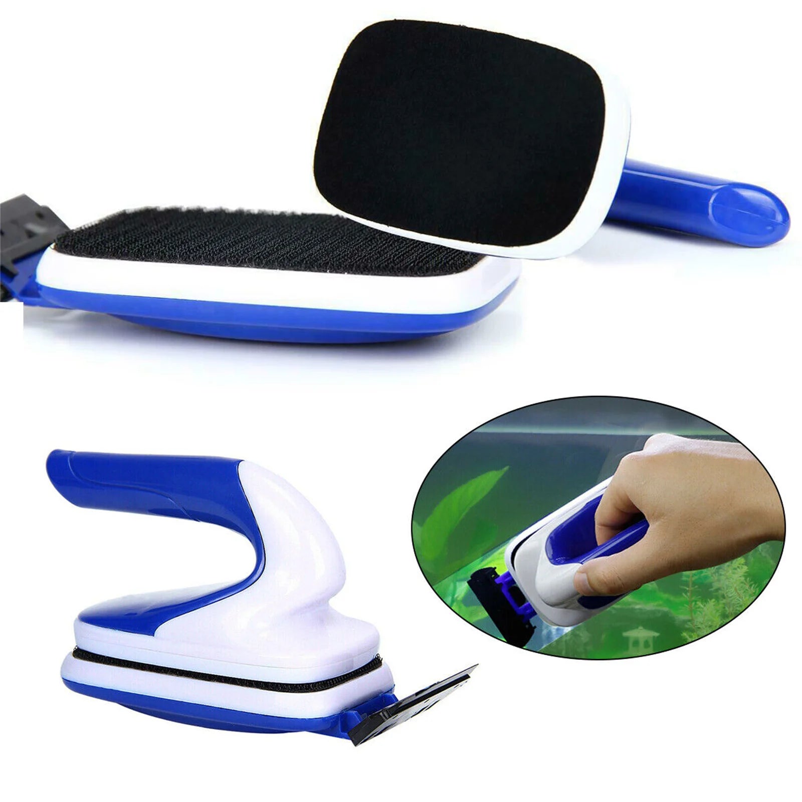 Magnetic Brush Fish Tank Algae Scraper Glass Cleaner Floating Aquarium Cleaning Tool Strong Suction