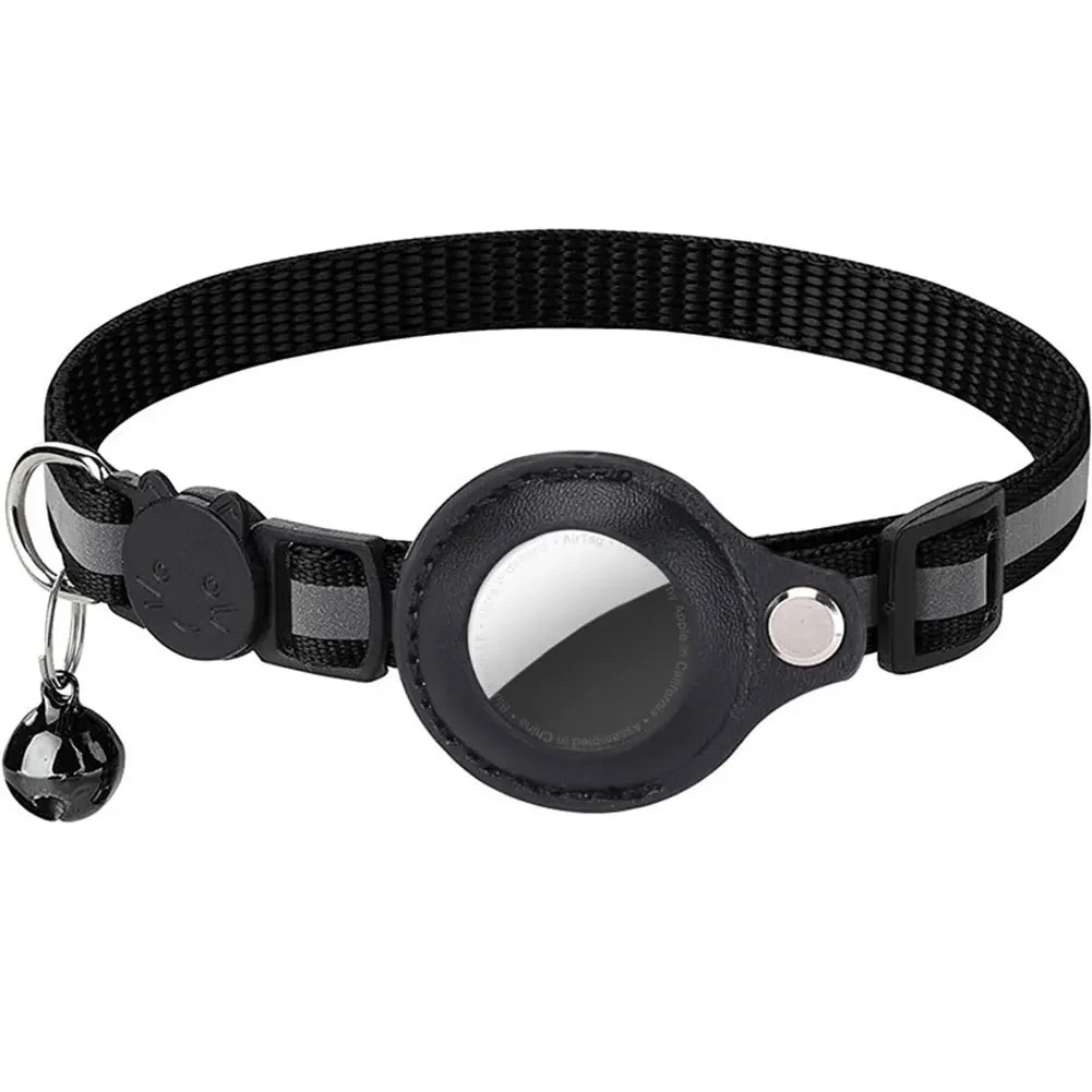 Reflective Cat Collar with Apple AirTag Holder Adjustable and Stylish