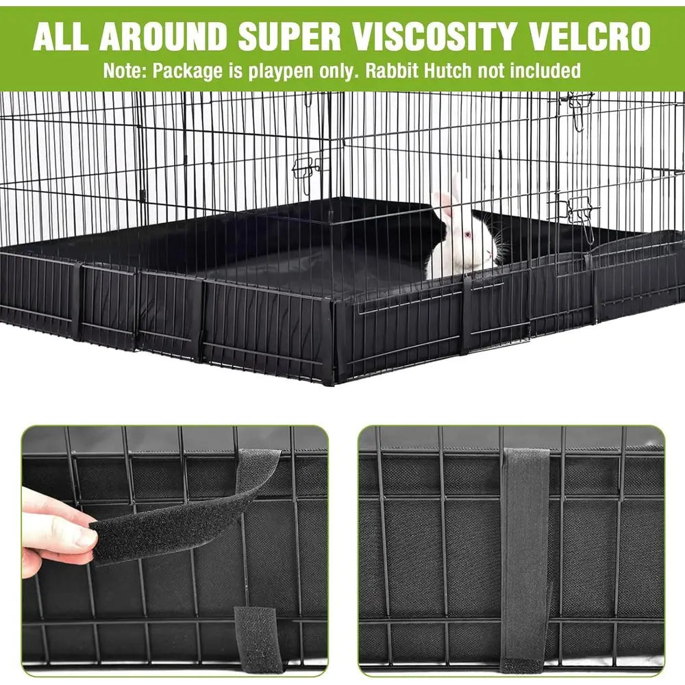 Pet Playpen, with Waterproof Liner, Pet Run Extension for Small Animals Portable