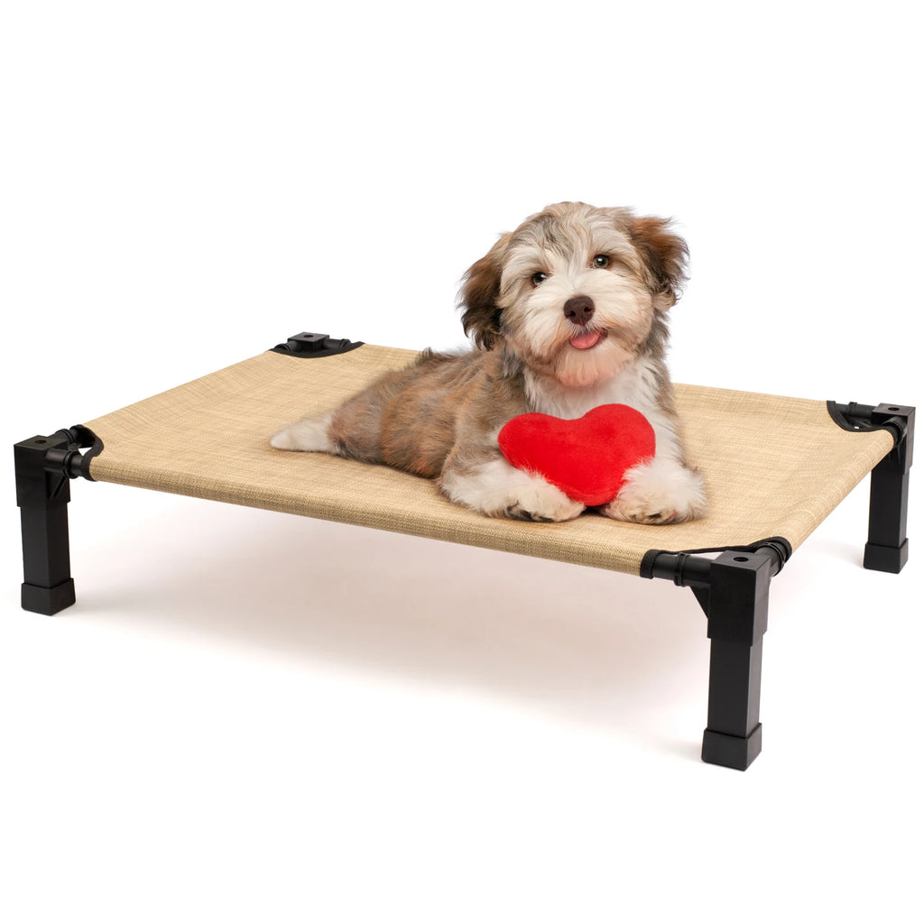 Elevated Dog Bed, Cooling Raised with Chew Proof Washable Breathable Mesh and Metal Frame