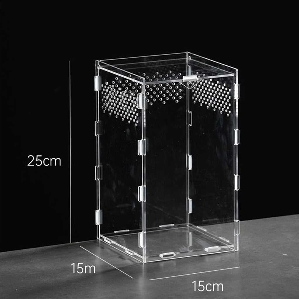 Acrylic Transparent Reptile Terrarium Breeding Box Enclosure Habitat