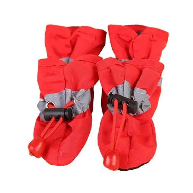 4 pcs Waterproof Boots Anti-Slip Rain Snow Thick Warm for Small Cats Dogs and Puppies