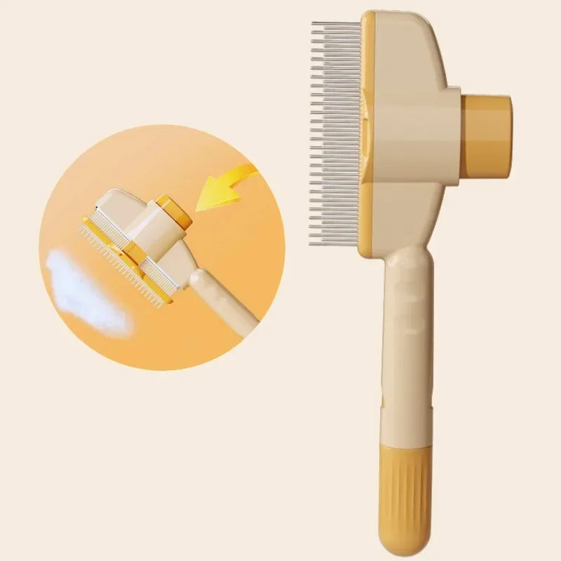Pet Hair Remover One Button Brush Self-cleaning Massage Combs for Grooming
