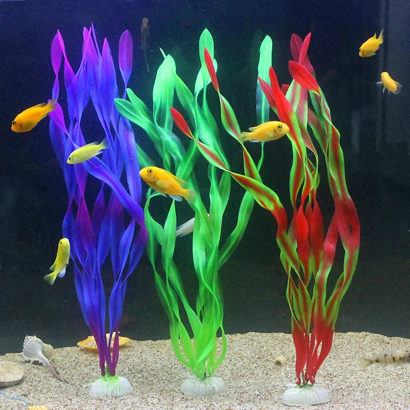 Plastic Aquarium Plants Artificial Seaweed Water Grass Underwater for Aquarium