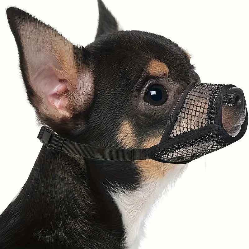 Mesh Muzzle For Short Snout Small Dogs Anti-Biting