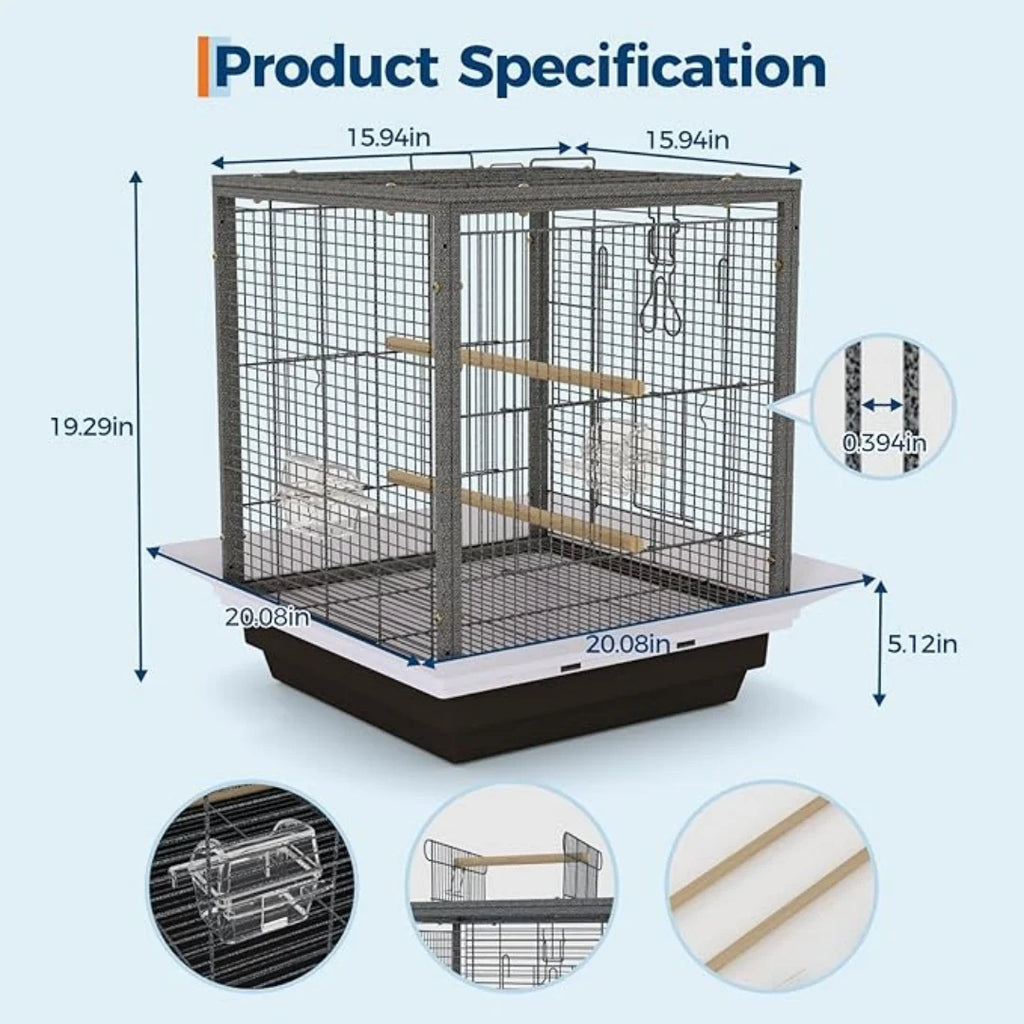 Metal Bird Cage Luxury Metal Breeding Bird Villa Iron