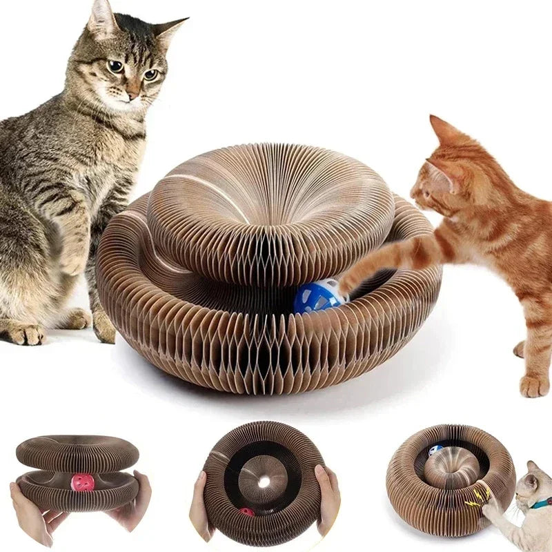 Cat Toy Cats Scratcher Round Corrugated for Cats Grinding Claw