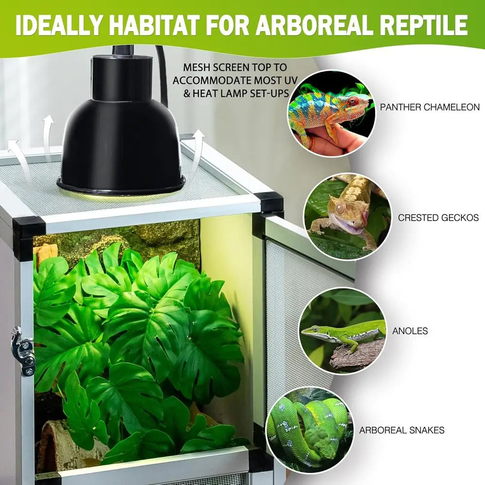 Aluminum Framed 18x18x36 Hybrid Reptile Enclosure with PVC & Acrylic Panels