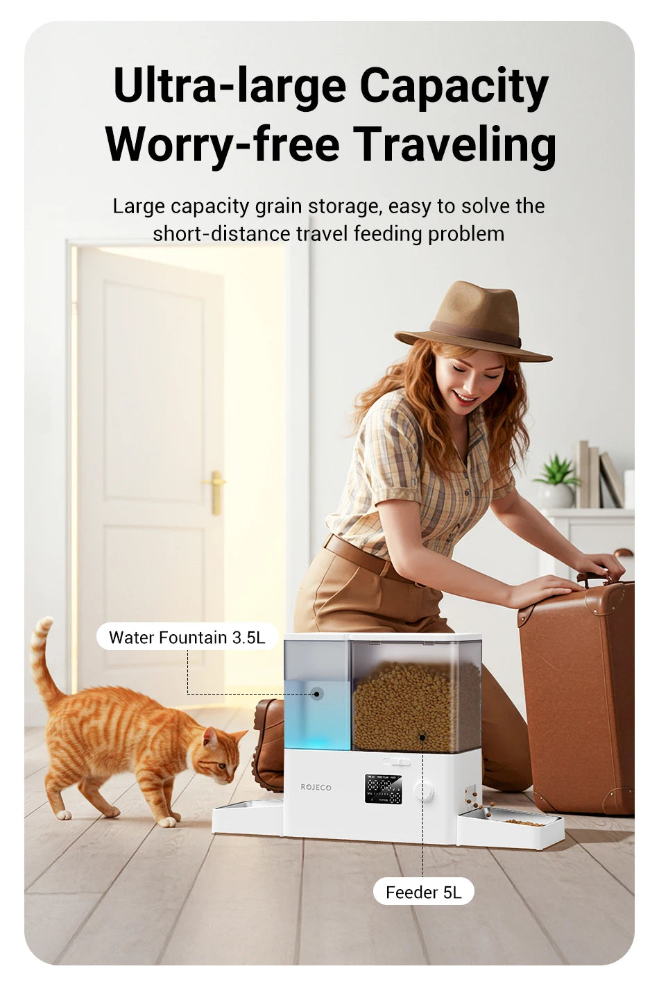 2 In1 Automatic Pet Feeder Gravity Water Fountain