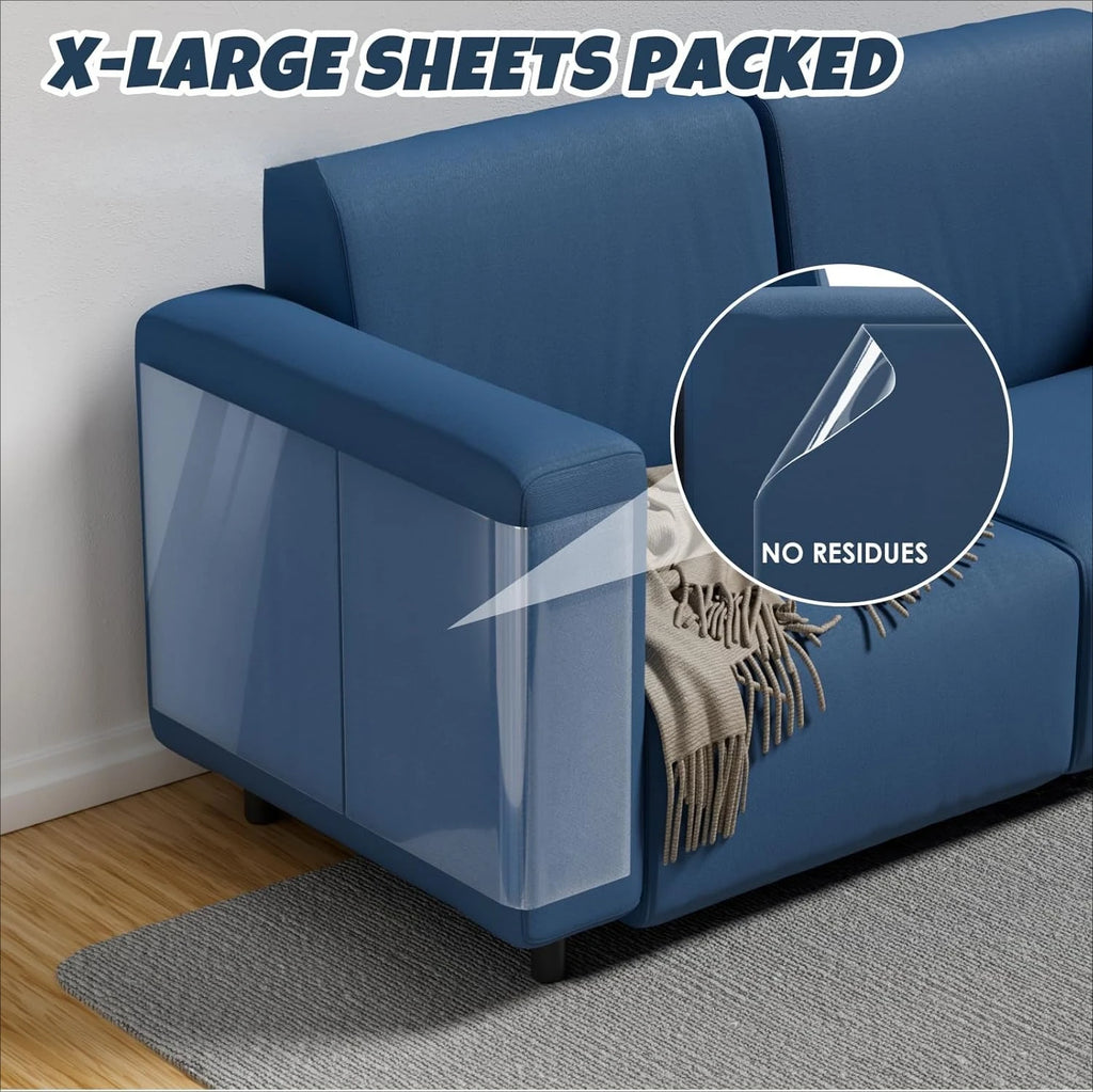 Cat Scratch Furniture Protector-5 Pack Self-Adhesive Single Side Couch Protector from Cat Claws, Anti-Scratching Deterrent