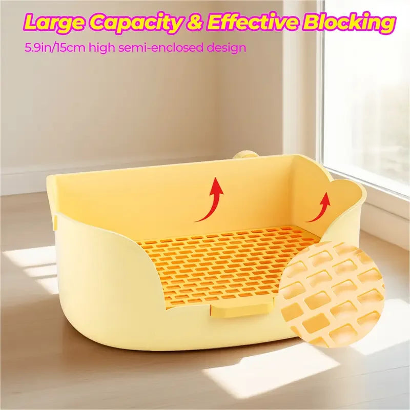 Litter Box, Potty Corner Toilet Trainer for Hamster Guinea Pig Ferret Bunny Small Animals