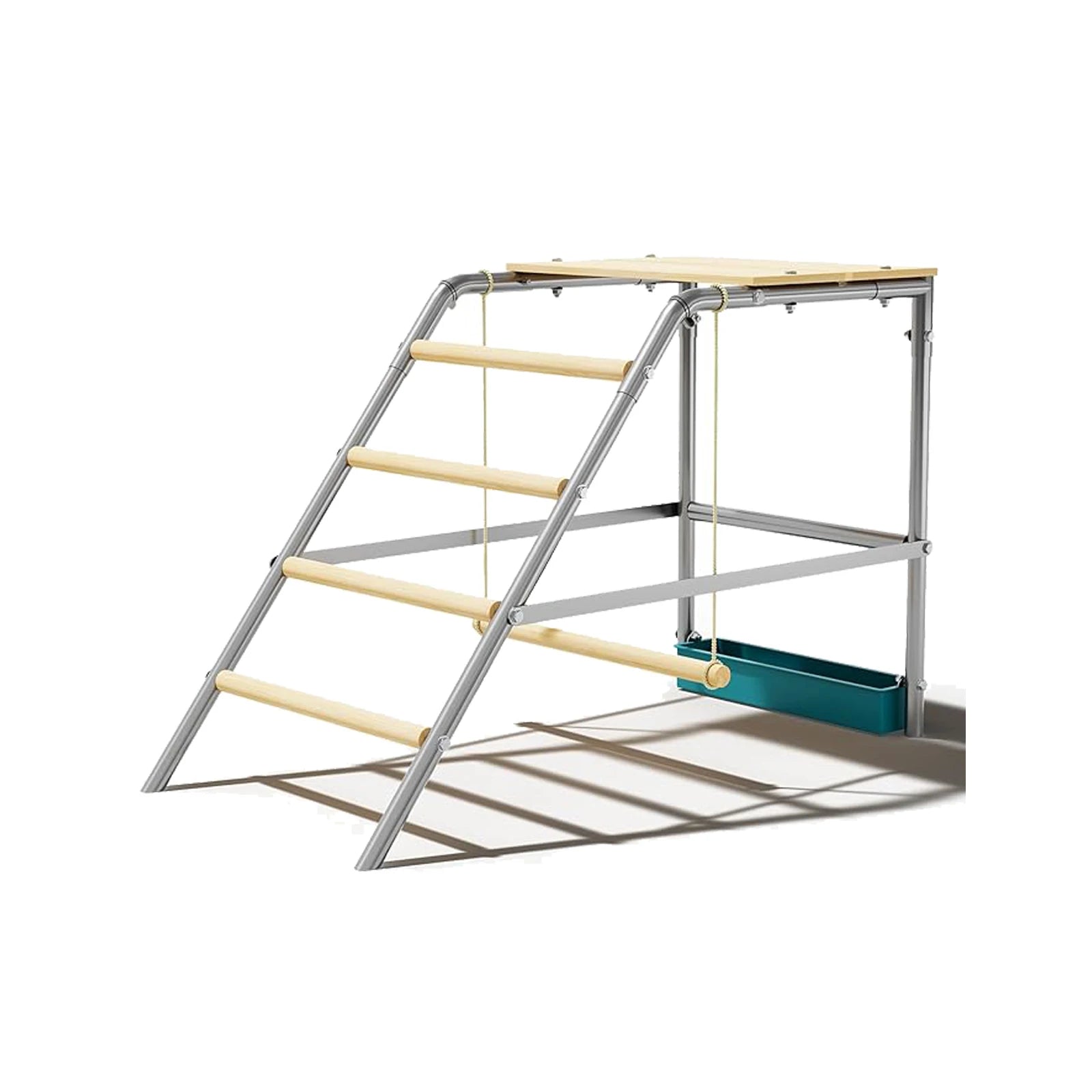 Chicken Perch with Ladder Design, Weatherproof Roosting Bars Swing Durable