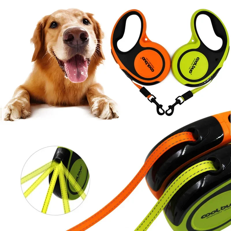 Portable Automatic Retractable Leash Traction Rope Nylon For Large Medium Dogs Puppies