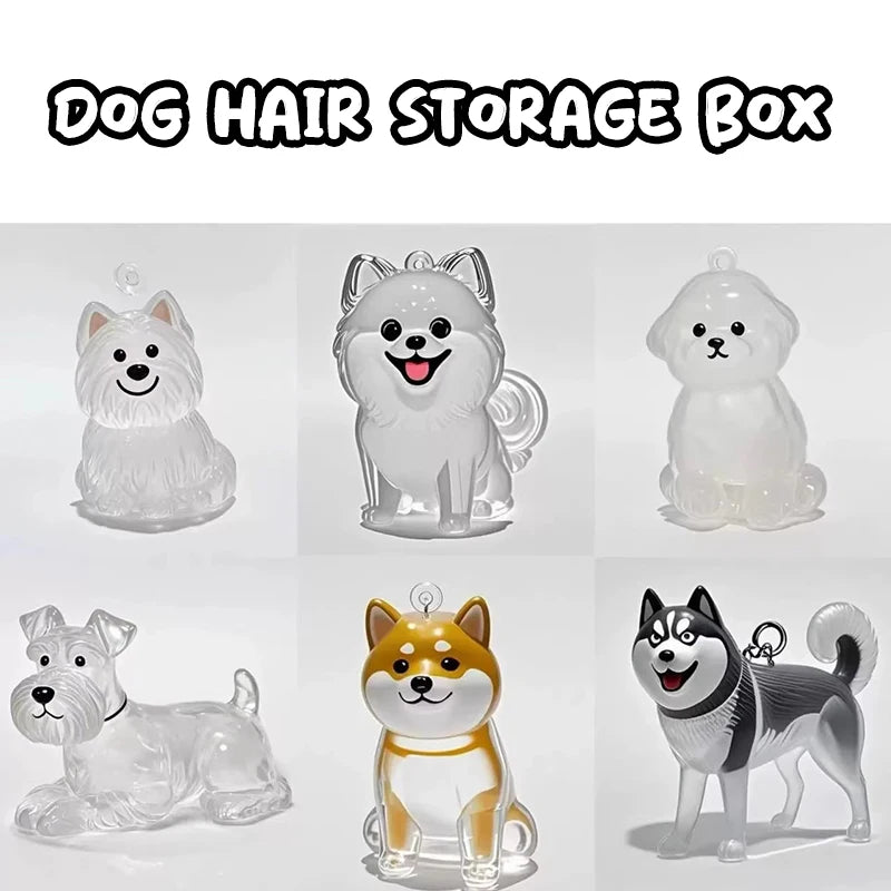 Clear Hair Memorial Keepsake Capsule Pet's Dog Fur Container Pendant Keychain