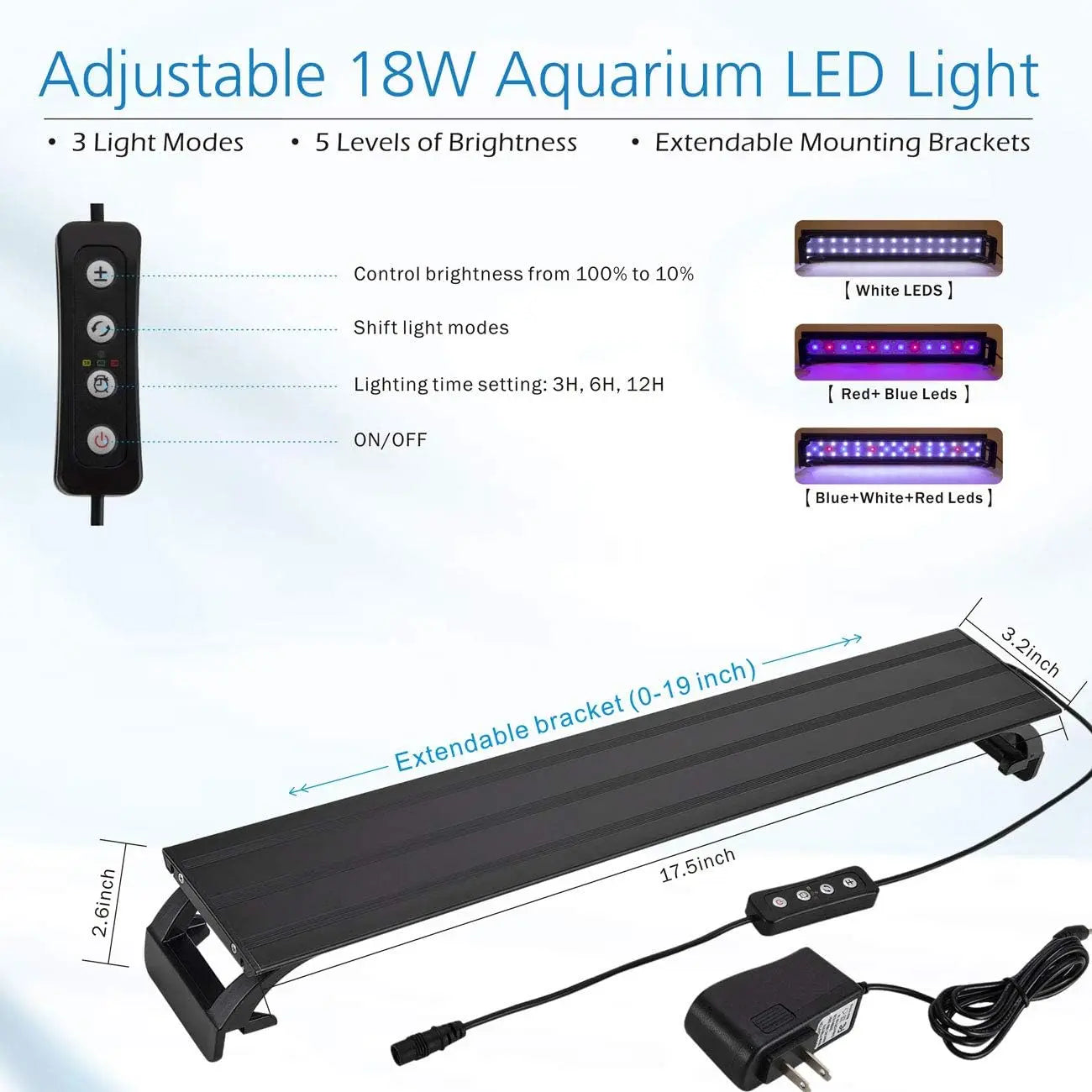 8 Gallon LED Glass Aquarium Kit for Starters with Filter Pump, Colored Light, Curved Shape Tank & 3D Rockery Background