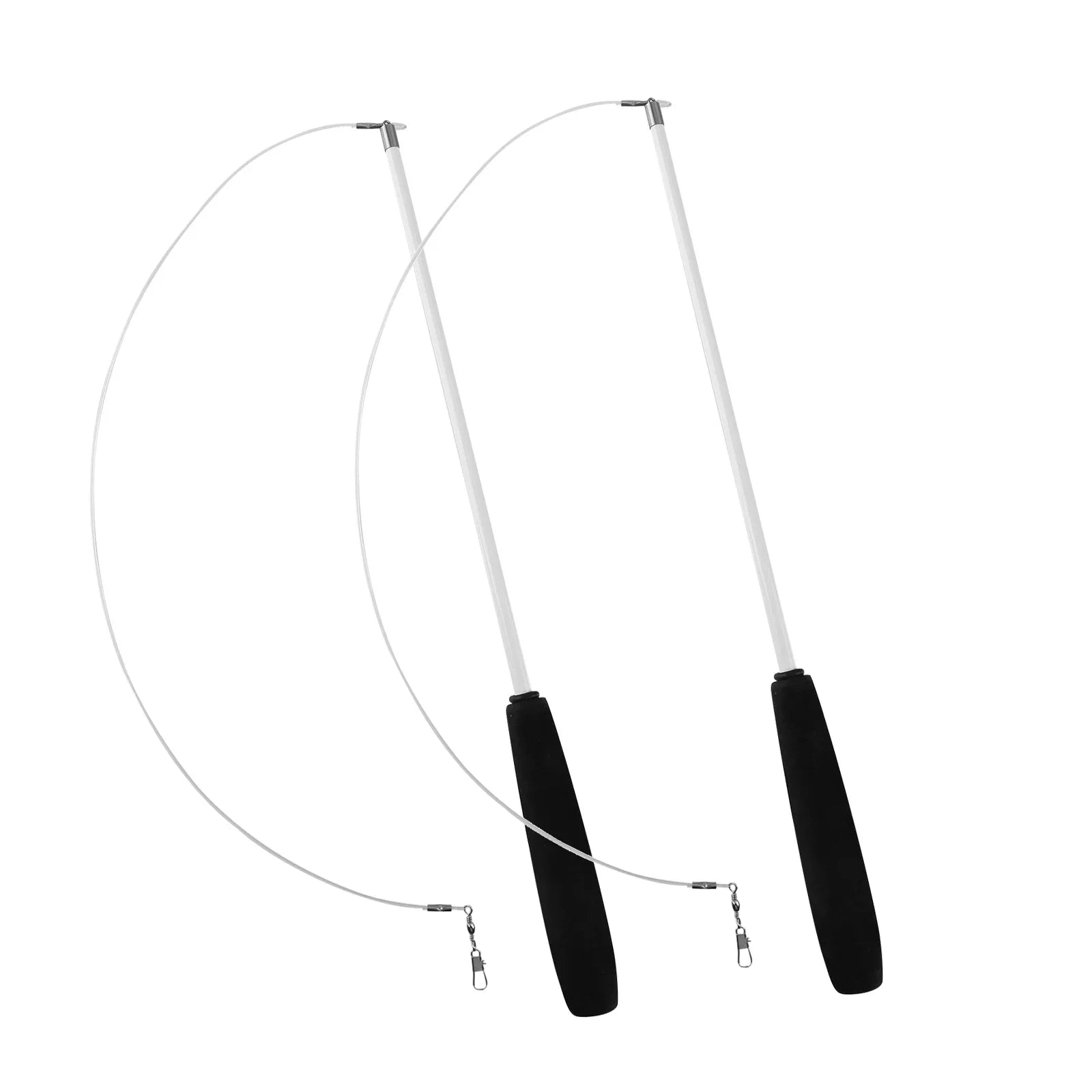 Cat Kitten Three-section Telescopic Fishing Pole Wand for Interactive Play Toys