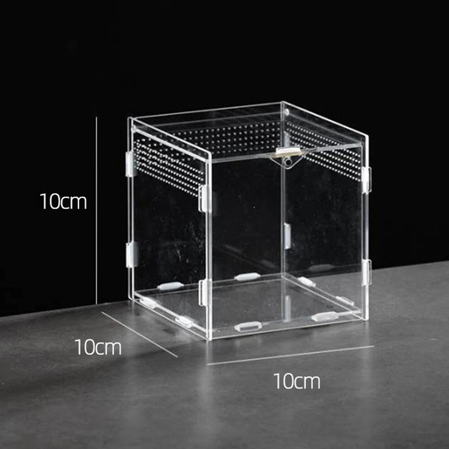 Acrylic Transparent Reptile Terrarium Breeding Box Enclosure Habitat